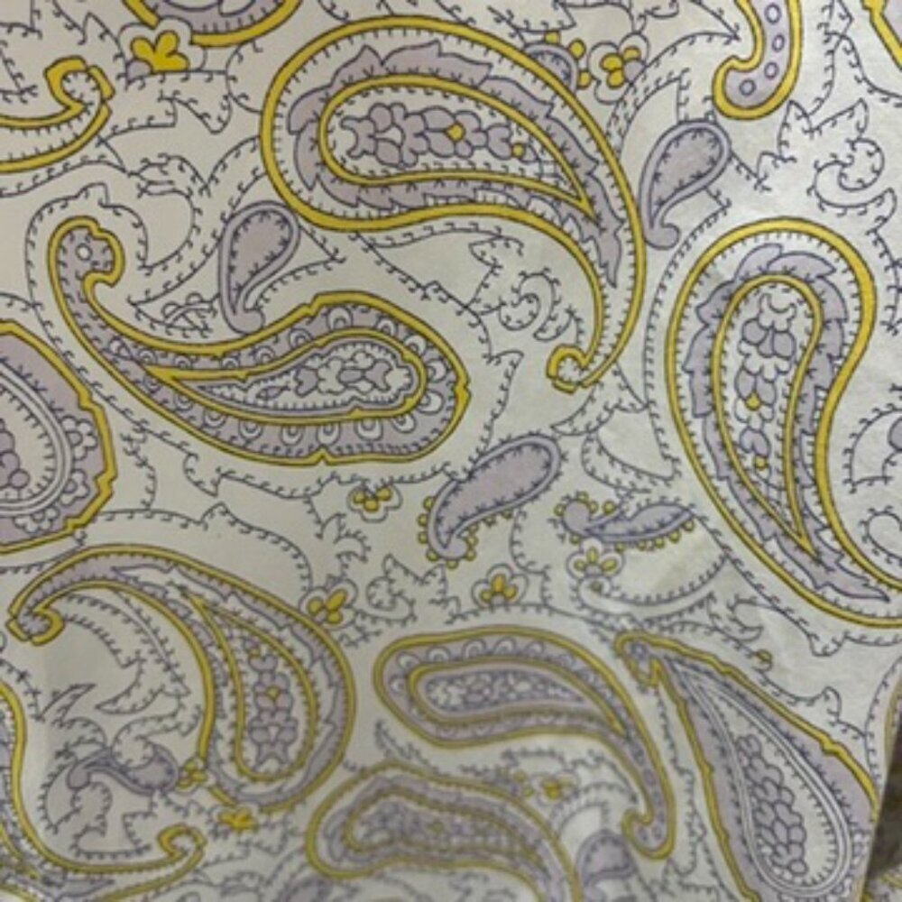 Daniel Cremieux Paisley Sleeve Button Down Shirt White Lavender Yellow XXL - Picture 5 of 6
